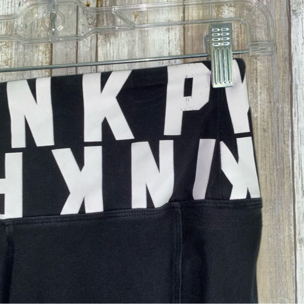 Pink Black Banded Logo Leggings - Picture 2 of 5
